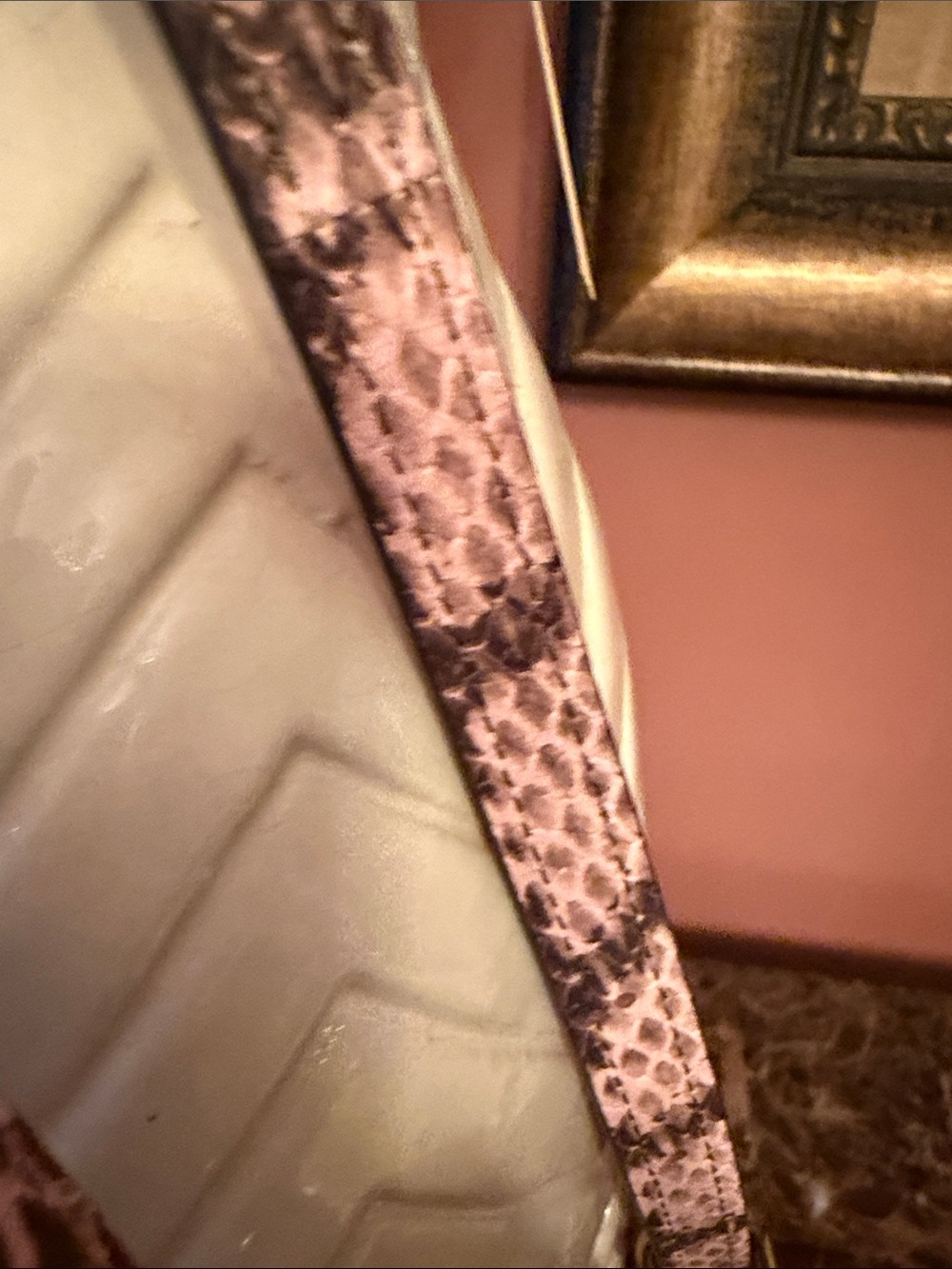 Coach NWT Ashton Mini Crescent Shoulder Bag in Pink, Cream & Yellow Snake-Print - Picture 7 of 16